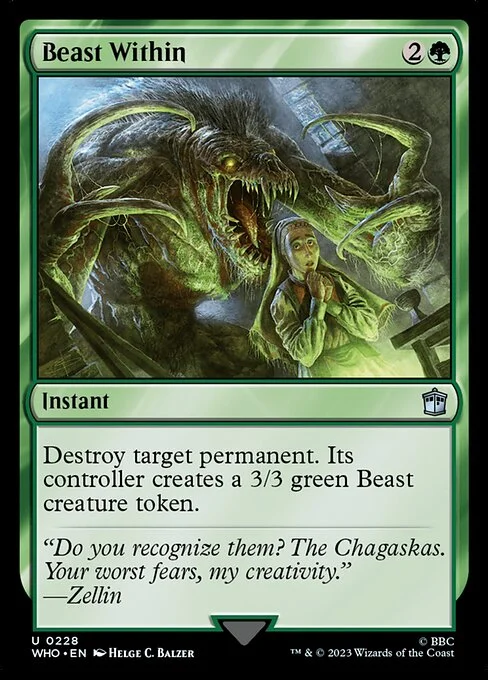 Beast Within, carta Magic di tipo Instant illustrata da Helge C. Balzer