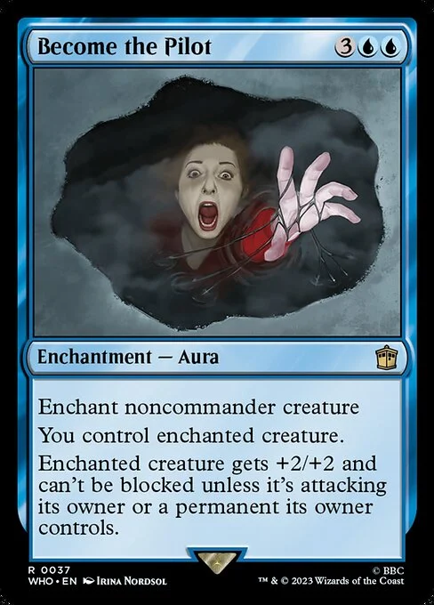 Become the Pilot, carta Magic di tipo Enchantment — Aura illustrata da Irina Nordsol