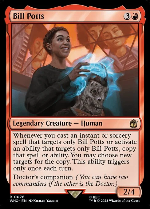 Bill Potts, carta Magic di tipo Legendary Creature — Human illustrata da Kieran Yanner