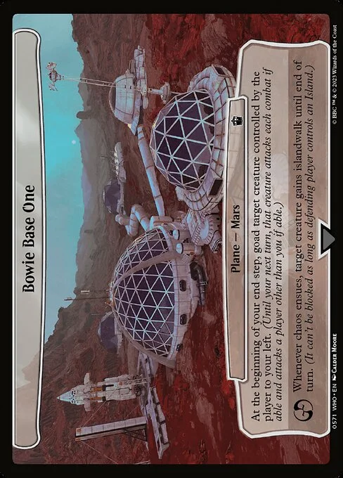 Bowie Base One, carta Magic di tipo Plane — Mars illustrata da Calder Moore