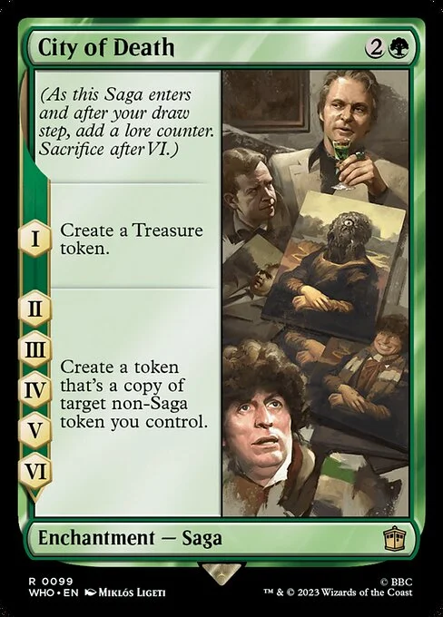 City of Death, carta Magic di tipo Enchantment — Saga illustrata da Miklós Ligeti