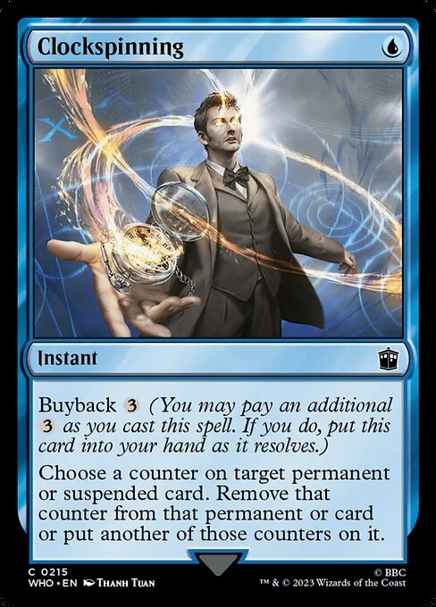 Clockspinning, carta Magic di tipo Instant illustrata da Thanh Tuấn
