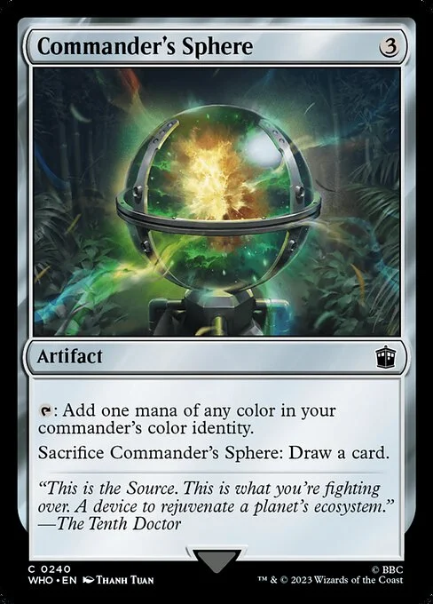 Commander's Sphere, carta Magic di tipo Artifact illustrata da Thanh Tuấn