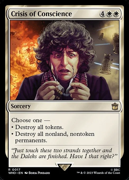 Crisis of Conscience, carta Magic di tipo Sorcery illustrata da Borja Pindado