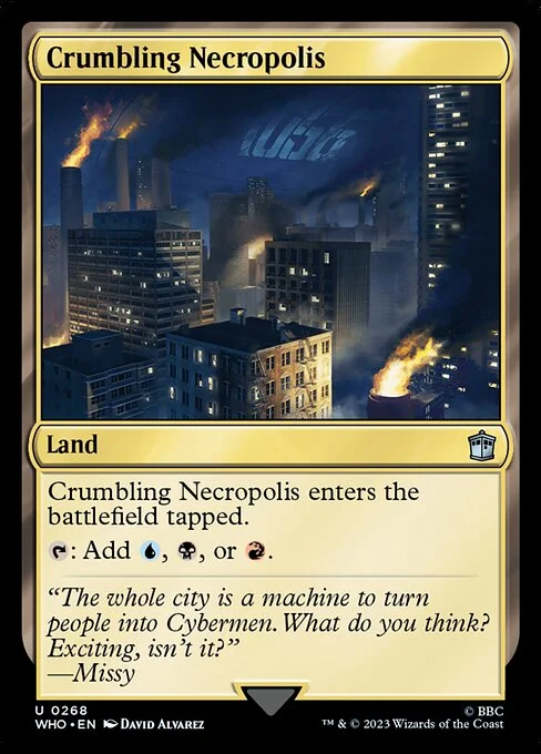 Crumbling Necropolis, carta Magic di tipo Land illustrata da David Álvarez