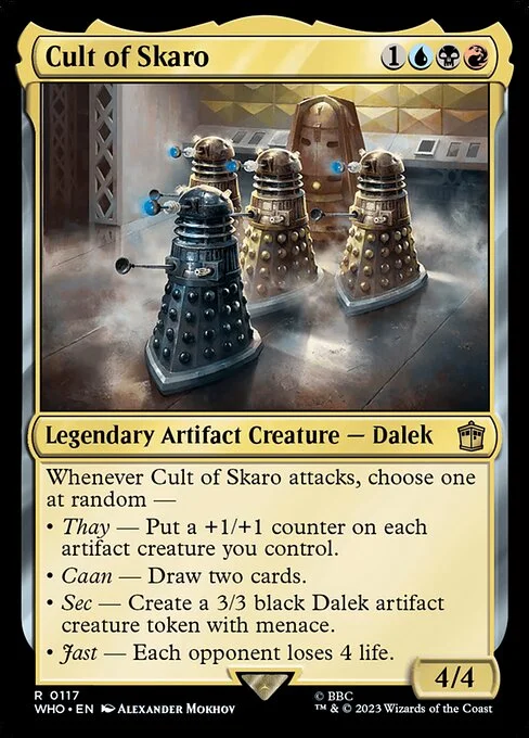 Cult of Skaro, carta Magic di tipo Legendary Artifact Creature — Dalek illustrata da Alexander Mokhov