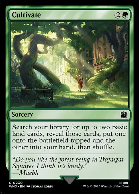 Cultivate, carta Magic di tipo Sorcery illustrata da Tuomas Korpi
