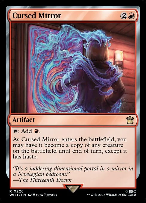 Cursed Mirror, carta Magic di tipo Artifact illustrata da Mandy Jurgens