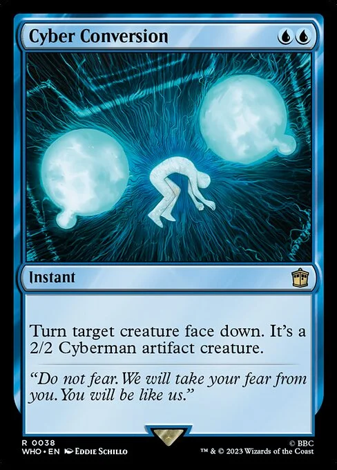 Cyber Conversion, carta Magic di tipo Instant illustrata da Eddie Schillo