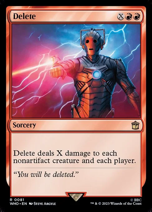 Delete, carta Magic di tipo Sorcery illustrata da Steve Argyle