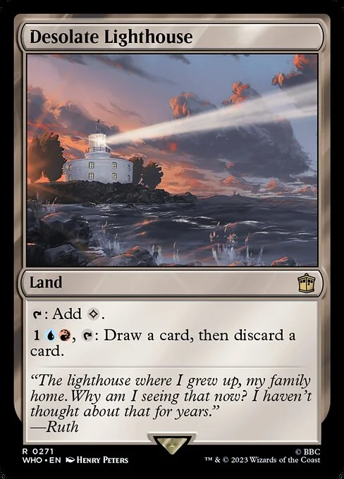 Desolate Lighthouse, carta Magic di tipo Land illustrata da Henry Peters