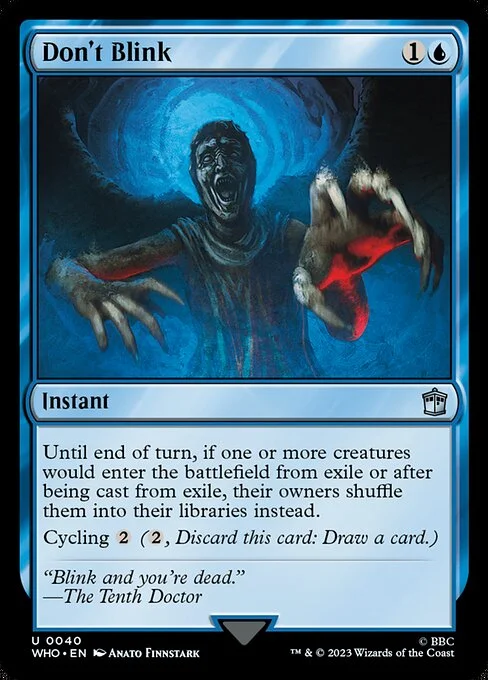 Don't Blink, carta Magic di tipo Instant illustrata da Anato Finnstark
