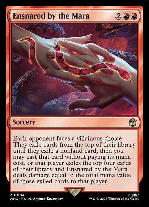 Ensnared by the Mara, carta Magic di tipo Sorcery illustrata da Andrey Kuzinskiy