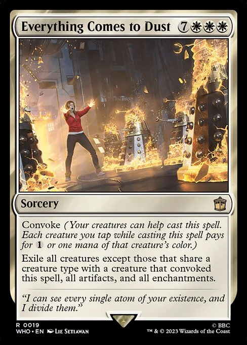 Everything Comes to Dust, carta Magic di tipo Sorcery illustrata da Lie Setiawan