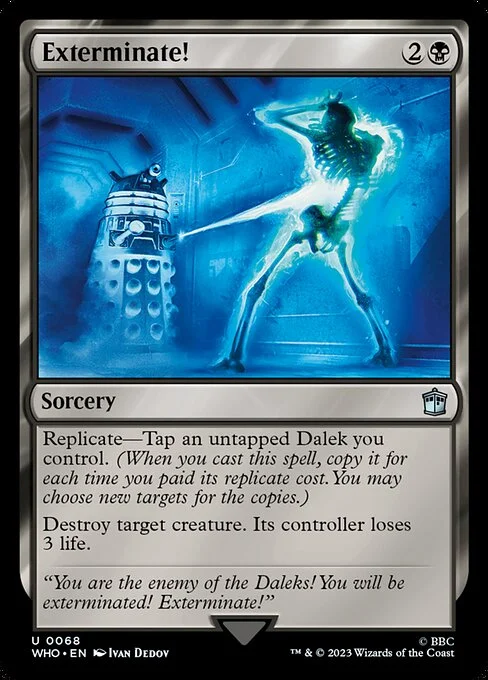 Exterminate!, carta Magic di tipo Sorcery illustrata da Ivan Dedov