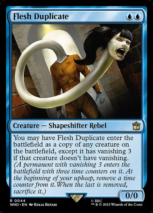 Flesh Duplicate, carta Magic di tipo Creature — Shapeshifter Rebel illustrata da Kekai Kotaki