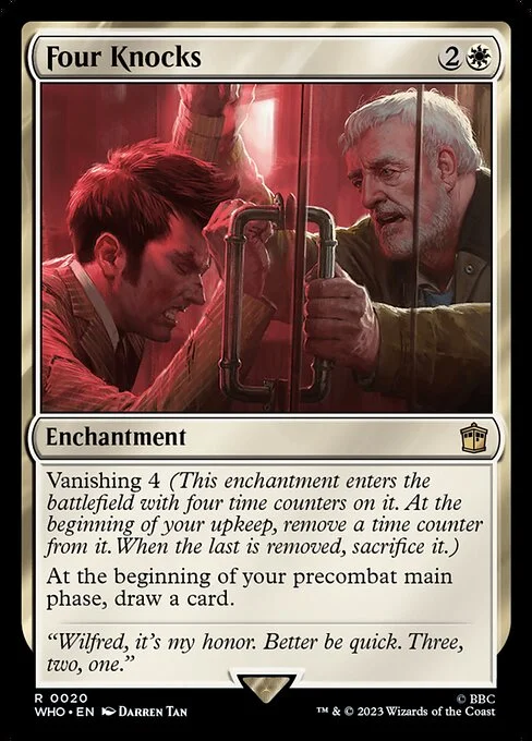 Four Knocks, carta Magic di tipo Enchantment illustrata da Darren Tan