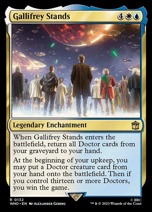 Gallifrey Stands, carta Magic di tipo Legendary Enchantment illustrata da Alexander Gering