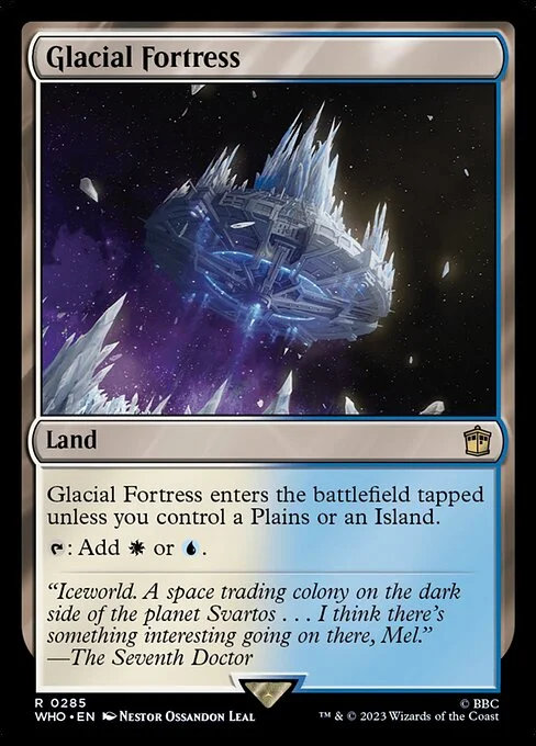 Glacial Fortress, carta Magic di tipo Land illustrata da Néstor Ossandón Leal