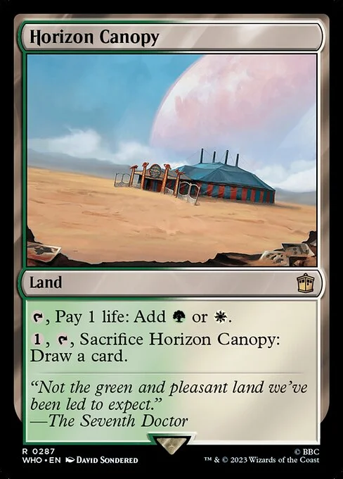 Horizon Canopy, carta Magic di tipo Land illustrata da David Sondered