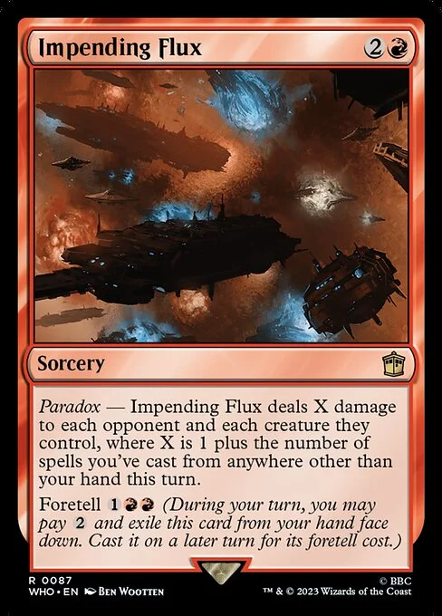 Impending Flux, carta Magic di tipo Sorcery illustrata da Ben Wootten