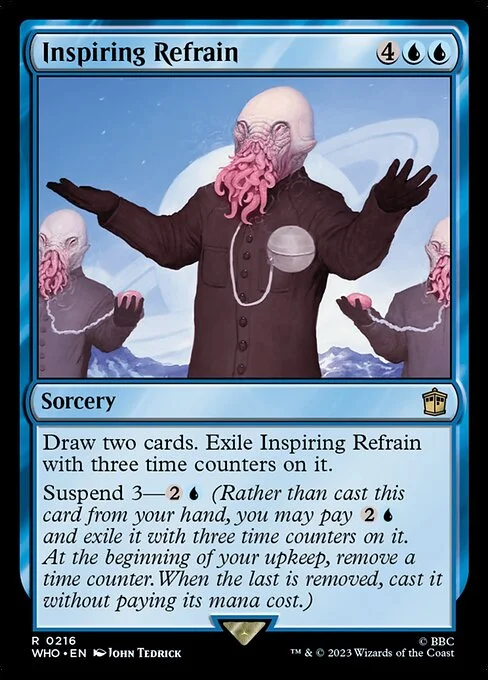 Inspiring Refrain, carta Magic di tipo Sorcery illustrata da John Tedrick