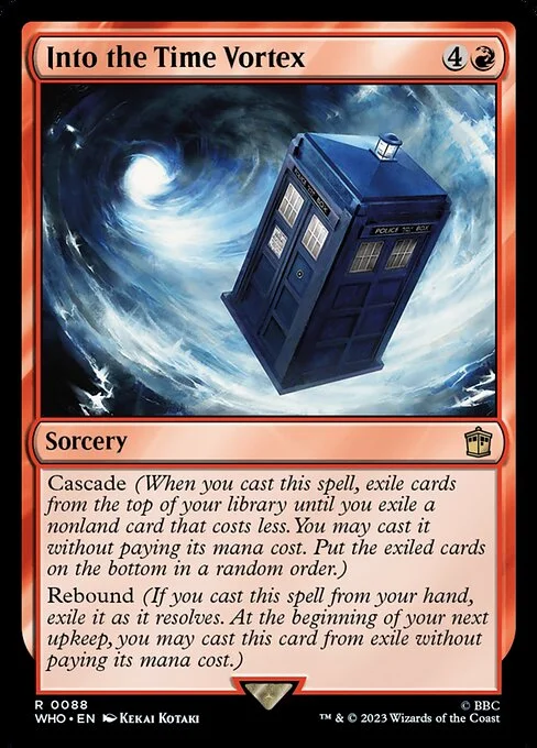 Into the Time Vortex, carta Magic di tipo Sorcery illustrata da Kekai Kotaki