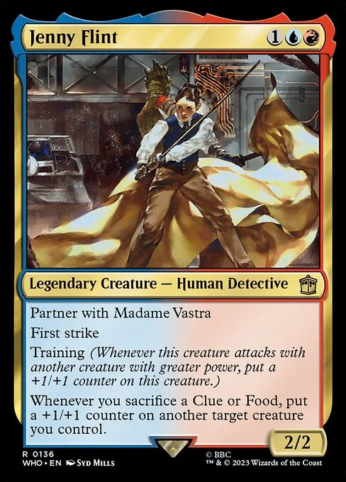 Jenny Flint, carta Magic di tipo Legendary Creature — Human Detective illustrata da Syd Mills