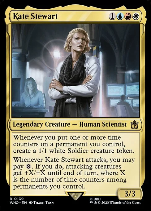 Kate Stewart, carta Magic di tipo Legendary Creature — Human Scientist illustrata da Thanh Tuấn