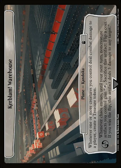 Kerblam! Warehouse, carta Magic di tipo Plane — Kandoka illustrata da David Auden Nash