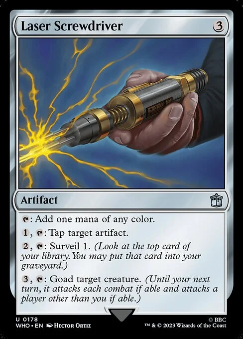 Laser Screwdriver, carta Magic di tipo Artifact illustrata da Hector Ortiz