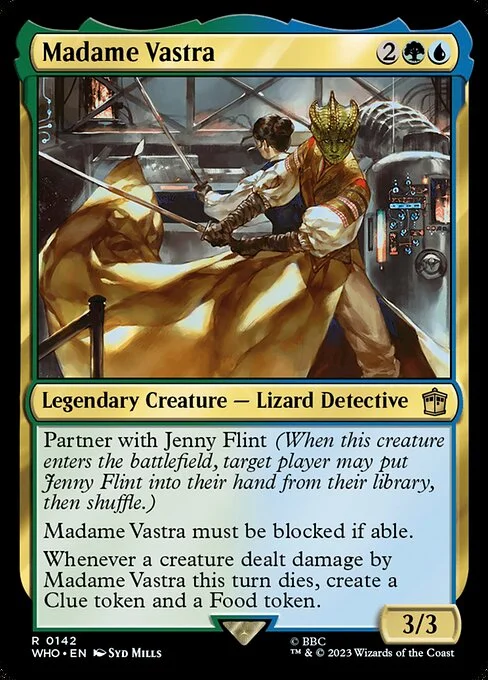 Madame Vastra, carta Magic di tipo Legendary Creature — Lizard Detective illustrata da Syd Mills