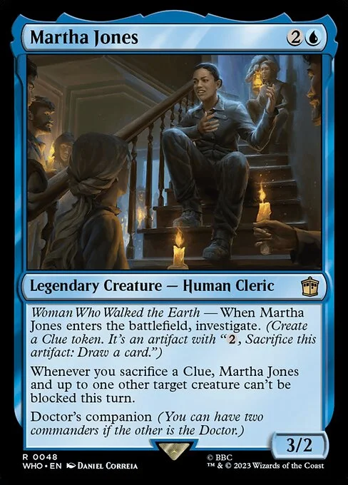 Martha Jones, carta Magic di tipo Legendary Creature — Human Cleric illustrata da Daniel Correia