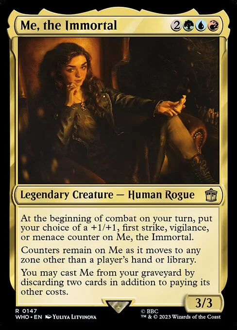 Me, the Immortal, carta Magic di tipo Legendary Creature — Human Rogue illustrata da Yuliya Litvinova