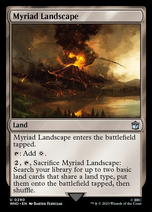Myriad Landscape, carta Magic di tipo Land illustrata da Bartek Fedyczak