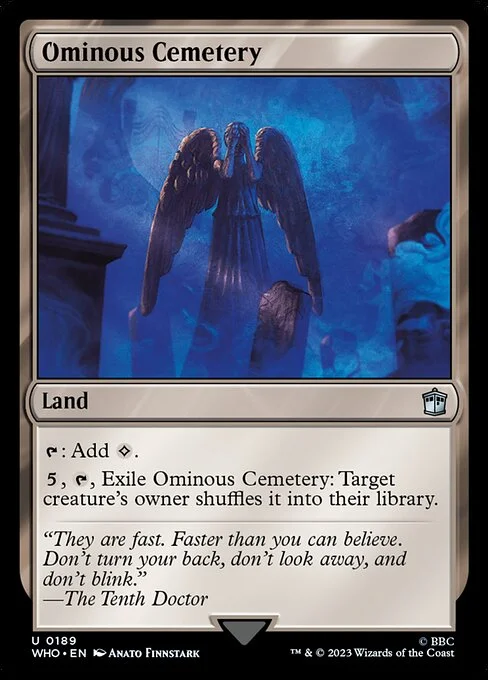 Ominous Cemetery, carta Magic di tipo Land illustrata da Anato Finnstark