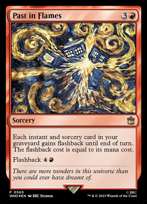 Past in Flames, carta Magic di tipo Sorcery illustrata da BBC Studios