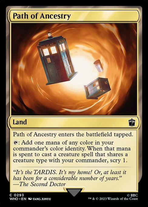 Path of Ancestry, carta Magic di tipo Land illustrata da Fang Xinyu
