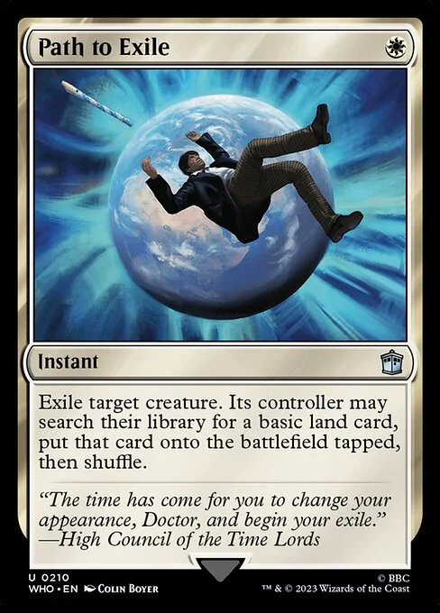 Path to Exile, carta Magic di tipo Instant illustrata da Colin Boyer