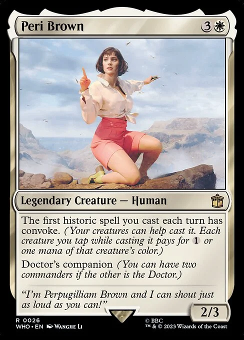 Peri Brown, carta Magic di tipo Legendary Creature — Human illustrata da Wangjie Li