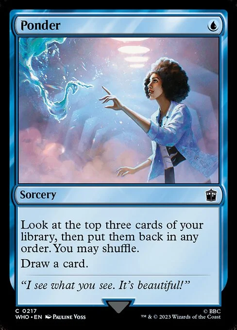Ponder, carta Magic di tipo Sorcery illustrata da Pauline Voss