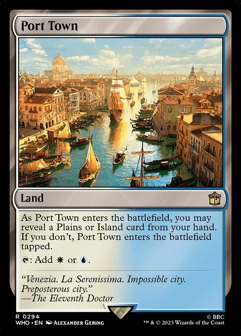 Port Town, carta Magic di tipo Land illustrata da Alexander Gering