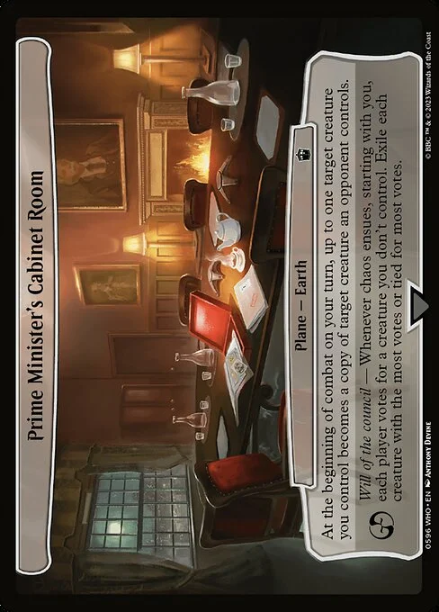 Prime Minister's Cabinet Room, carta Magic di tipo Plane — Earth illustrata da Anthony Devine