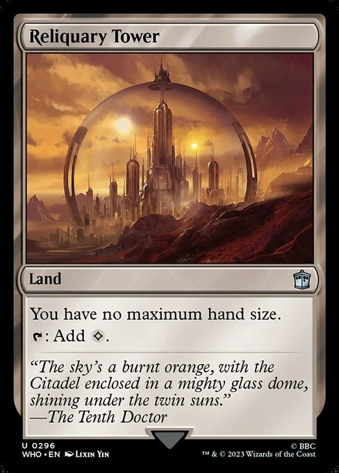Reliquary Tower, carta Magic di tipo Land illustrata da Lixin Yin