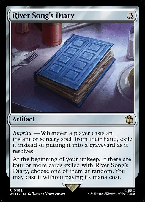River Song's Diary, carta Magic di tipo Artifact — Book illustrata da Tatiana Veryayskaya
