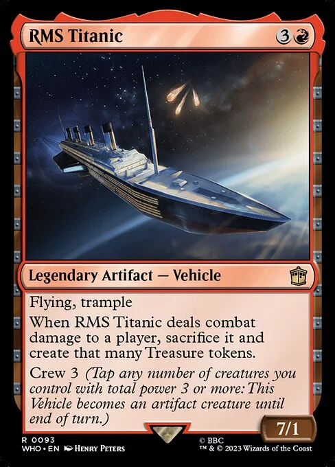 RMS Titanic, carta Magic di tipo Legendary Artifact — Vehicle illustrata da Henry Peters