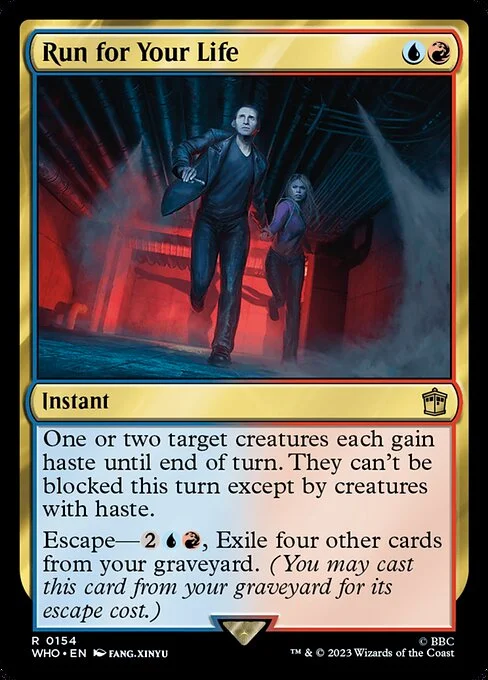 Run for Your Life, carta Magic di tipo Instant illustrata da Fang Xinyu