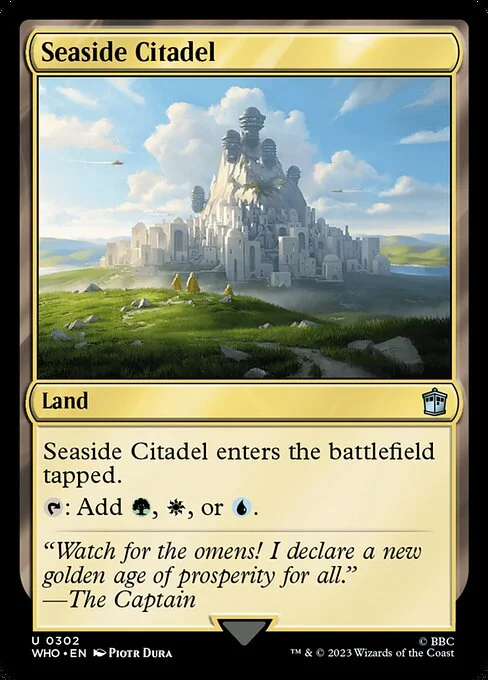 Seaside Citadel, carta Magic di tipo Land illustrata da Piotr Dura