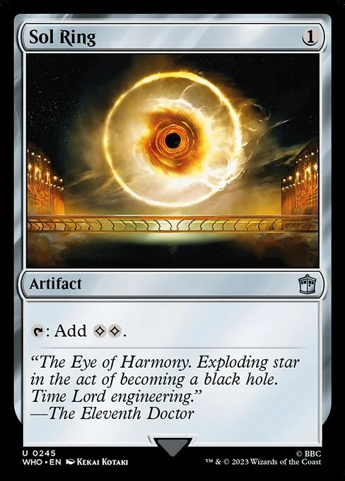 Sol Ring, carta Magic di tipo Artifact illustrata da Kekai Kotaki