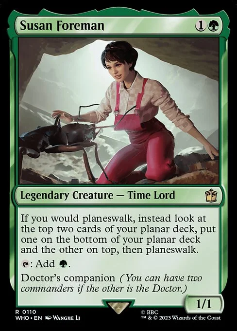 Susan Foreman, carta Magic di tipo Legendary Creature — Time Lord illustrata da Wangjie Li